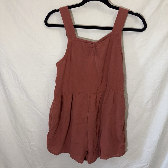 Abercrombie & Fitch Other - Abercrombie Kids 15/16 Girls Youth Orange Romper Pockets & Adjustable Straps